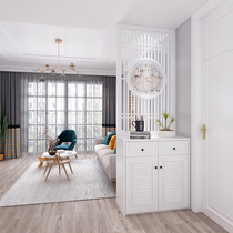 Nordic door screen partition cabinet porch living room Mobile shoe cabinet solid wood modern simple custom small apartment screen