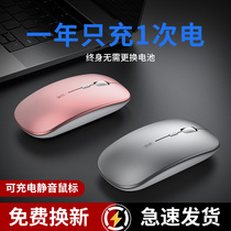 Suitable for Lenovo computer with wireless Bluetooth Dual-mode mouse rechargeable silent girl cute ultra-thin suitable for Dell Apple tablet ipad HP small new notebook mac