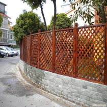 Outdoor yard Villa courtyard wall anti-corrosion wooden fence Outdoor gardening guardrail fence Wooden fence Wooden door