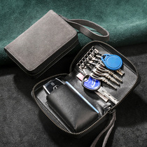 Key Bag Men Genuine Leather Card Bag Two-in-one Large Capacity Woman Car Key Universal Protective Sheath Lock Spoon Containing buckle