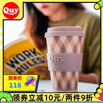 Italian Quycup Accompanied Cup Q Cup ins Love Cup Cup Lovely Milk Tea Cup Heat Insulation Environmental Protection Portable Coffee Cup