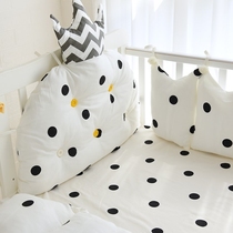 Crib anti-collision bed cotton kindergarten treasure bed new childrens four-season bedding kit