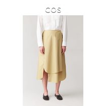 Cos women's pure cotton fold wrap skirt Beige spring / summer 2020 new product 0867427002