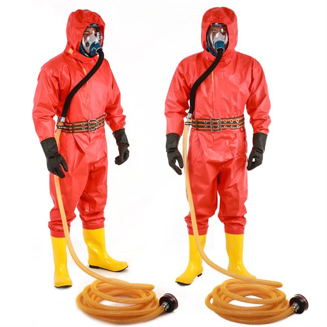 Self-priming long tube respirator electric air supply type gas mask single double mask fire portable