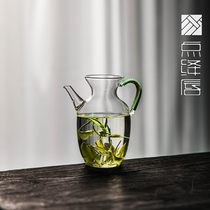 Glass high temperature resistant green tea brewer kung fu small holding pot household boiling teapot filter tea water separation tea set single pot