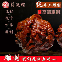 Wenwan Longwen walnut core carving custom olive core hand string man Maitreya beauty hand play pure handmade boutique