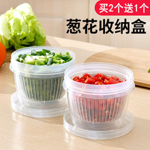 Scallion ginger garlic with lid fresh-keeping box refrigerator fruit and vegetable storage box food sealed box transparent and convenient storage box