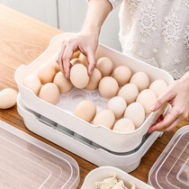 Egg storage box refrigerator kitchen food preservation box dumpling box frozen dumpling multi-layer box egg artifact