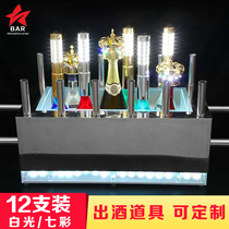 Wine sedan chair double lift out of the Wine Rack bar wine props Champagne wine out of the wine rack glowing can be customized