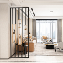 Light luxury Nordic Wrought iron screen Home entrance decoration Modern simple living room Dining room shelf partition Stainless steel