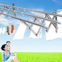 Stainless Steel Balcony Outdoor Flex Clotheshorse push-pull folding Clothes outdoor installation Outside the window Quilt Clotheshorse