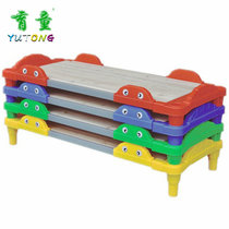 Plastic combination wooden bed Kindergarten nursery special bed Baby bed Childrens bed Girls and boys can be stacked