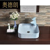 Ceramic left and right basin washbasin square upper basin wash basin wash basin colored flower art Basin