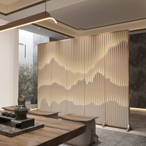 Screen partition living room modern simple Chinese office hotel bedroom block household solid wood mobile folding screen