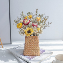 Dried flower bouquet real flower natural ins Wind light luxury premium Net red diy material home living room ornaments girlfriend birthday