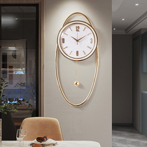 European creative light luxury wall clock living room home fashion wall modern decoration simple silent clock clock pendulum clock