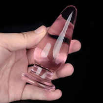 Vestibular massager Chrysanthemum anal plug Transparent female anal plug Sex toys anal expander alternative small crystal rod