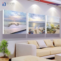 Living room decoration painting bedroom atmosphere warm hanging painting wall painting decoration triple painting wall painting Nordic style murals three sets
