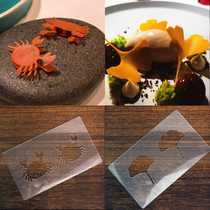 Crab Ginkgo Leaf Acrylic Plate Hotel Restaurant Creative Pre-cuisine Molecular Cuisine Baking Hawthorn Skin Modeling Mould