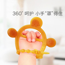 Misuta gutta gum newborn baby can be boiled full soft silicone long teeth can be bitten palm bracelet during molar period