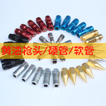 Pneumatic manual Grease machine accessories pointed flat head round head grease nozzle high pressure grease gun hose gun head