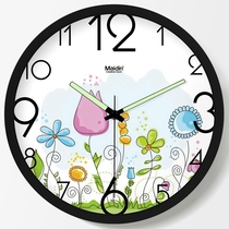 Medin clock wall clock living room bedroom wall clock mute fashion pastoral art creative luminous resin wall watch C634