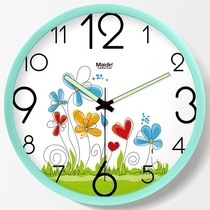 Madin clock clock and clock living room mute simple pastoral fashion art creative luminous resin quartz clock C738