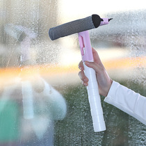 Rub glass artifact household double-sided wipe high-rise wiper wash window cleaning tool comes with watering pot