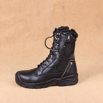 Male and female leather steel head high-top leather wool integrated Lamb hair warm in winter-40 degrees outdoor snow boots cotton shoes