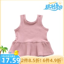 Day single 2020 new 70 80 yards newborn baby Princess sleeveless vest skirt shirt cotton T-shirt foreign gas