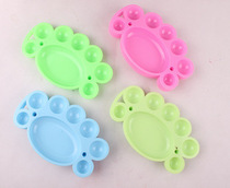 Little cute foot type palette 8 grid foot palette palette paint disc paint disc paint disc