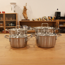 304 thickened stainless steel milk pot German quality 14cm baby auxiliary food pot Binaural soup pot Instant noodle bowl