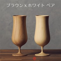 Japan RIVERET natural Meng Zongzhu Japan Wooden High Foot Cup Western Dining Red Wine Glass Beer