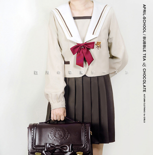 四月毕业季 jk制服 奶茶巧克力2型 变形襟刺绣冬服 现货页面