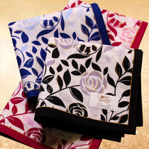 Elegant and noble Japanese literary Camellia lady with cotton high-end handkerchief