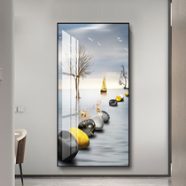 Xuan Guan Decoration Painting Stones to operate the corridor Aisle Wall Wall Mural Wall Mural Creative Atmosphere Vertical Version Hung Painting Crystal Porcelain Painting to Door