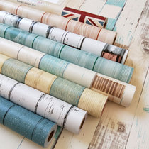 Wood grain self-adhesive wallpaper Waterproof and moisture-proof wall stickers Hotel restaurant barbershop wallpaper Dormitory desktop cabinet self-sticker