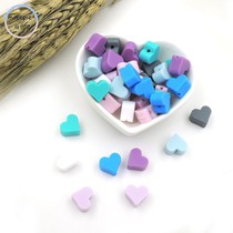 Amazon exploded silicone love beads DIY hand string tooth beads baby bite the bead
