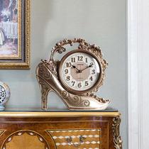 High heels clock table clock decoration living room ornaments Quartz clock personality European retro desktop household fashion table clock