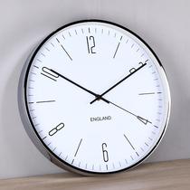 Mute simple modern small wall clock non-perforated wall clock fashion creative living room clock home personality hanging watch