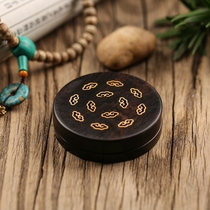 Creative purple sandalwood wood sandalwood stove Household plate incense burner Indoor incense burner incense stove Aromatherapy stove incense box