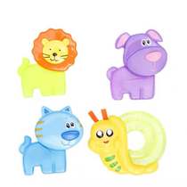 Foreign trade original single high quality newborn baby cute cartoon teether rattle molar stick water injection