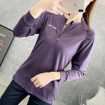 Design Wind ~ small standing collar yoga clothing elastic thin quick-drying T-shirt women long-sleeved outdoor sports mountaineering quick-drying clothes thin