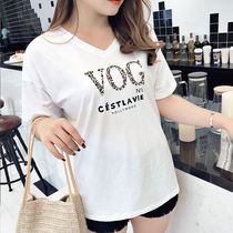 Fat Plus Size T-shirt Women Fat Summer Fat Sister Loose Slim Short Sleeve Top 2020