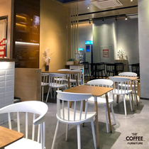 Net Red dining chair Windsor table and chair dessert shop chair commercial modern minimalist backrest American cafe restaurant table and chair