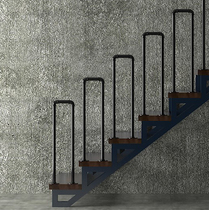 Industrial wind Stair handrail Metal water pipe Indoor protective railing Corridor attic Elderly and children reinforced fence