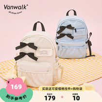 VANWALK picnic series 2021 new Korean version Twin Shoulder Bag Women Webbing Macaron student school bag 100 lap