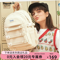 VANWALK shoulder bag female Korean version of the couple ins large capacity backpack computer bag student school bag wild leisure tide
