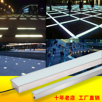  Long strip floor tile light Outdoor waterproof line Embedded linear linear LED stainless steel low voltage square buried light