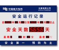 Automatic safe operation days record card production screen led safety screen Billboard electronic digital reveal card days
